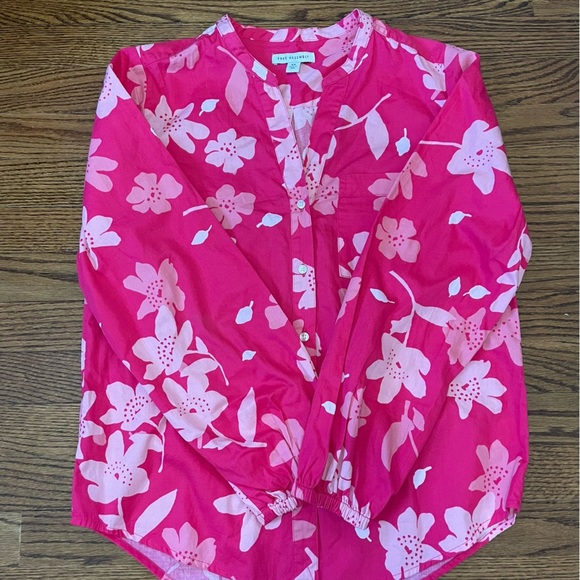 Free Assembly Pink V Neck Blouse-Springy! Size XS - Picture 1 of 8